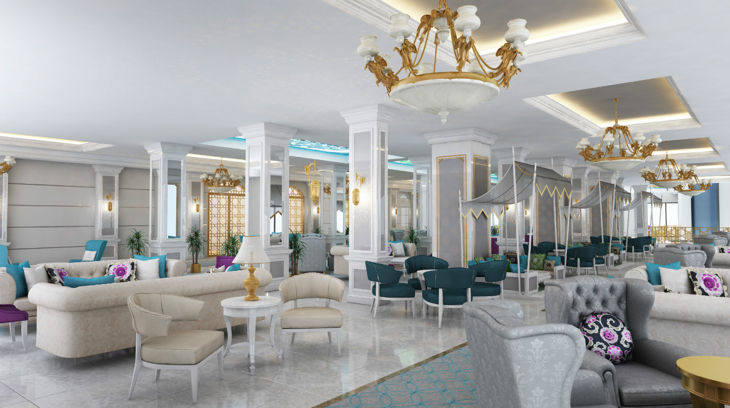 Adin Beach Hotel Lobi Oturma Alanları